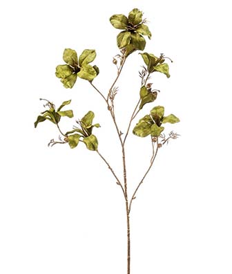 Bauhinia branch green-gold velvet